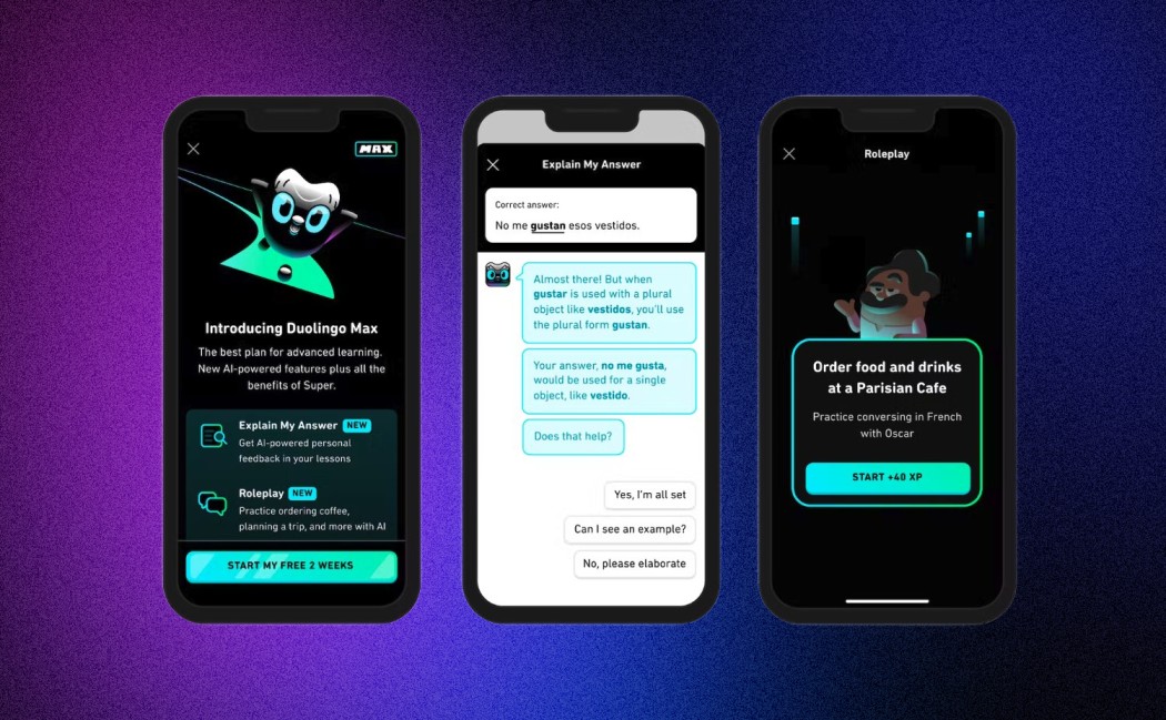 Duolingo's using GPT-4 to help its users learn a language faster