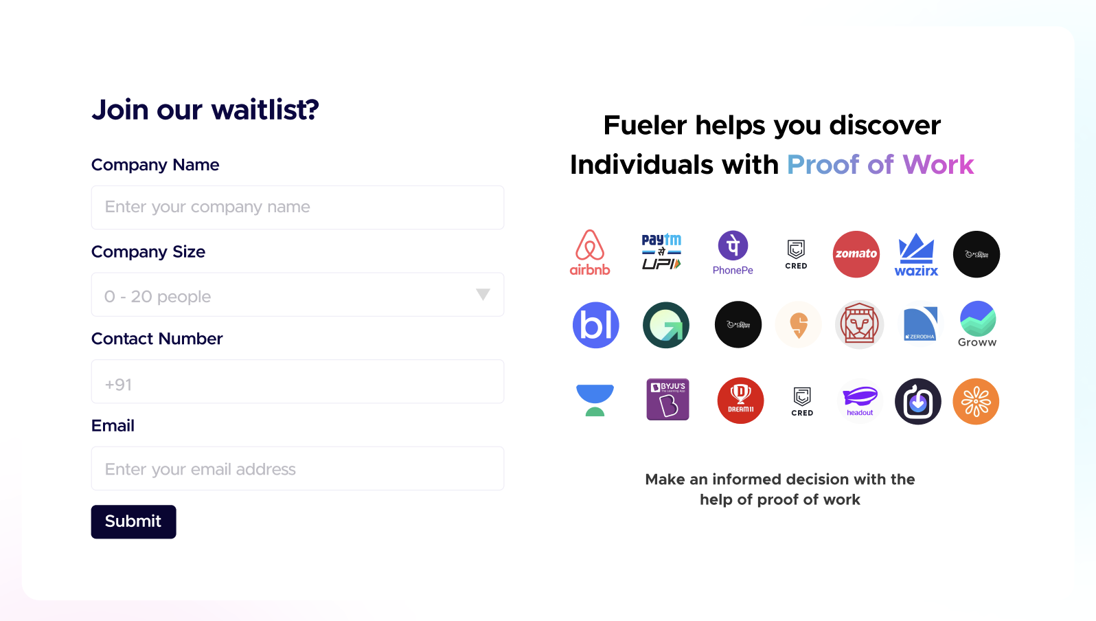 Fueler helps you discover Individuals with Proof of Work